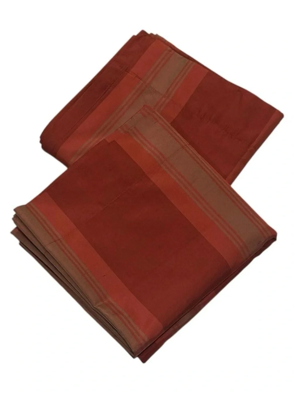 9pc Window Set: Red Extra Wide Patio Panel 209x55, 4 Beige & 2 Striped Curtains